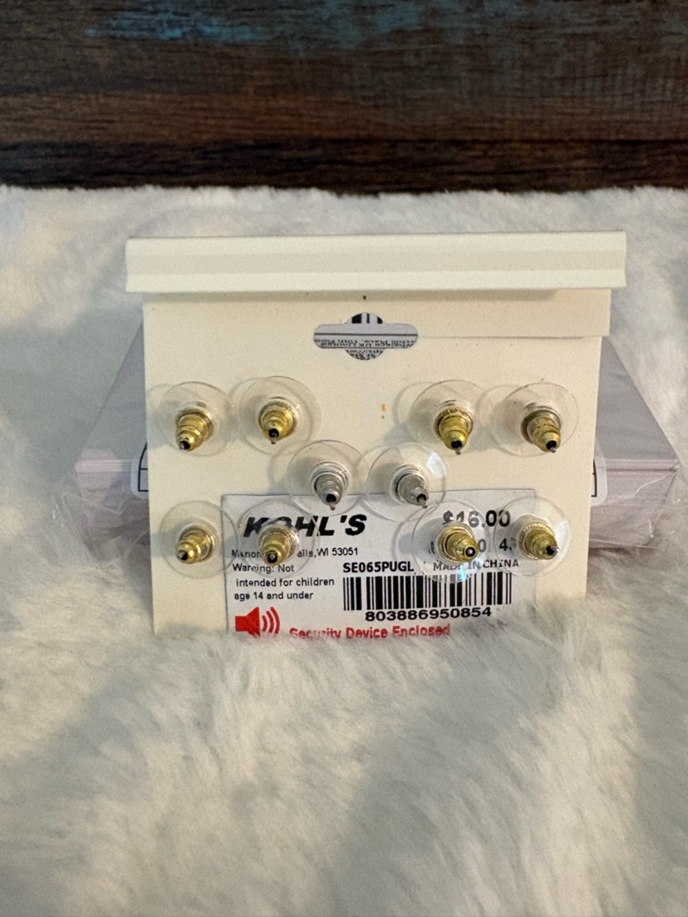 Kohl's Gold and Silver Tone Mixed Stud Earring Set - Picture 2 of 2
